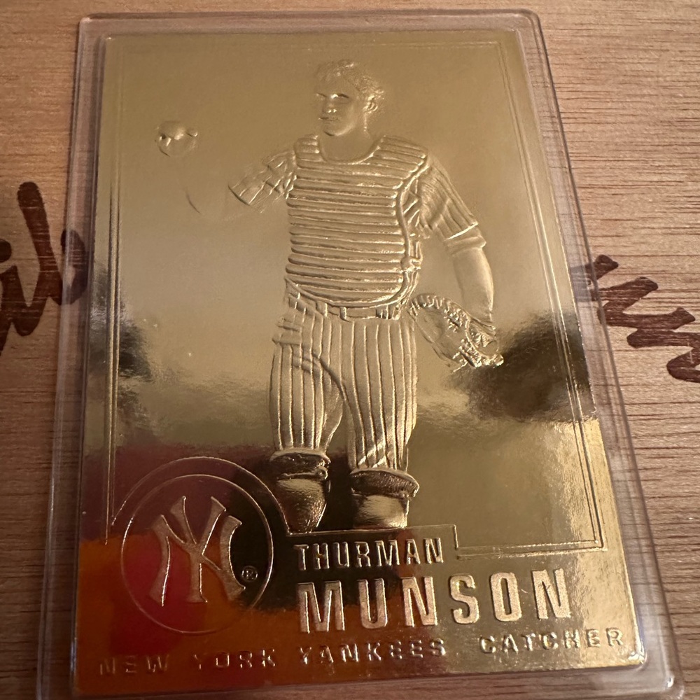 Thurman Munson Danbury Mint Sealed 22 kt Gold Card #42